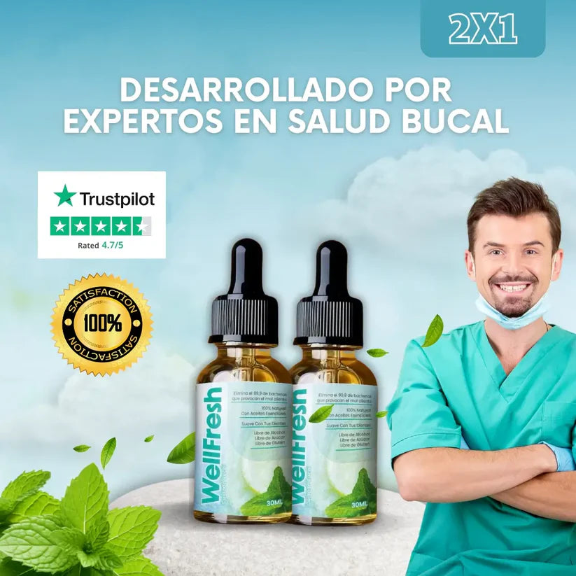 Well Fresh™ | Gotas naturales para el mal aliento | 2x1