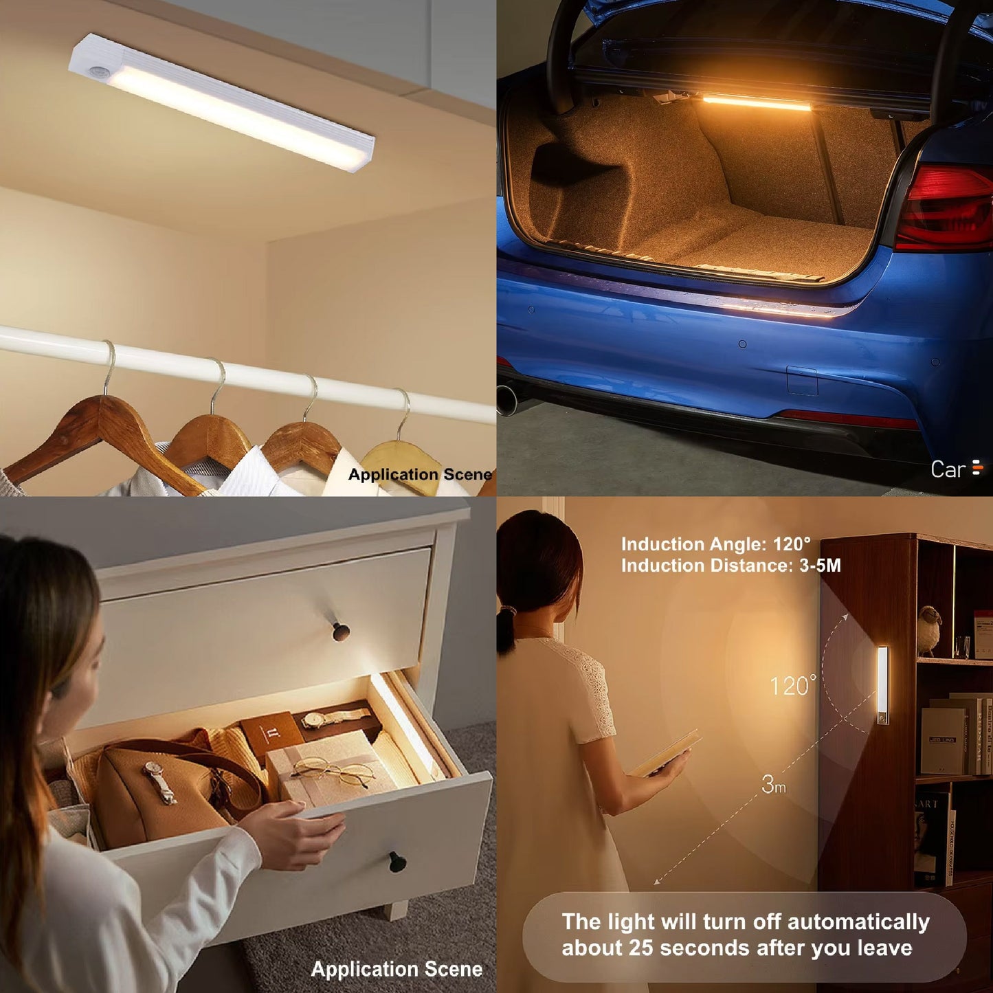 LÁMPARA TENDIX™ | TIRA DE LUZ LED INALÁMBRICA CON DETECTOR DE MOVIMIENTO 30CM🔆