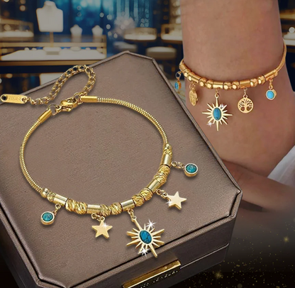 Set "Sol de Vida": Collar y Pulsera para Blindar tu Energía con Doble Estilo