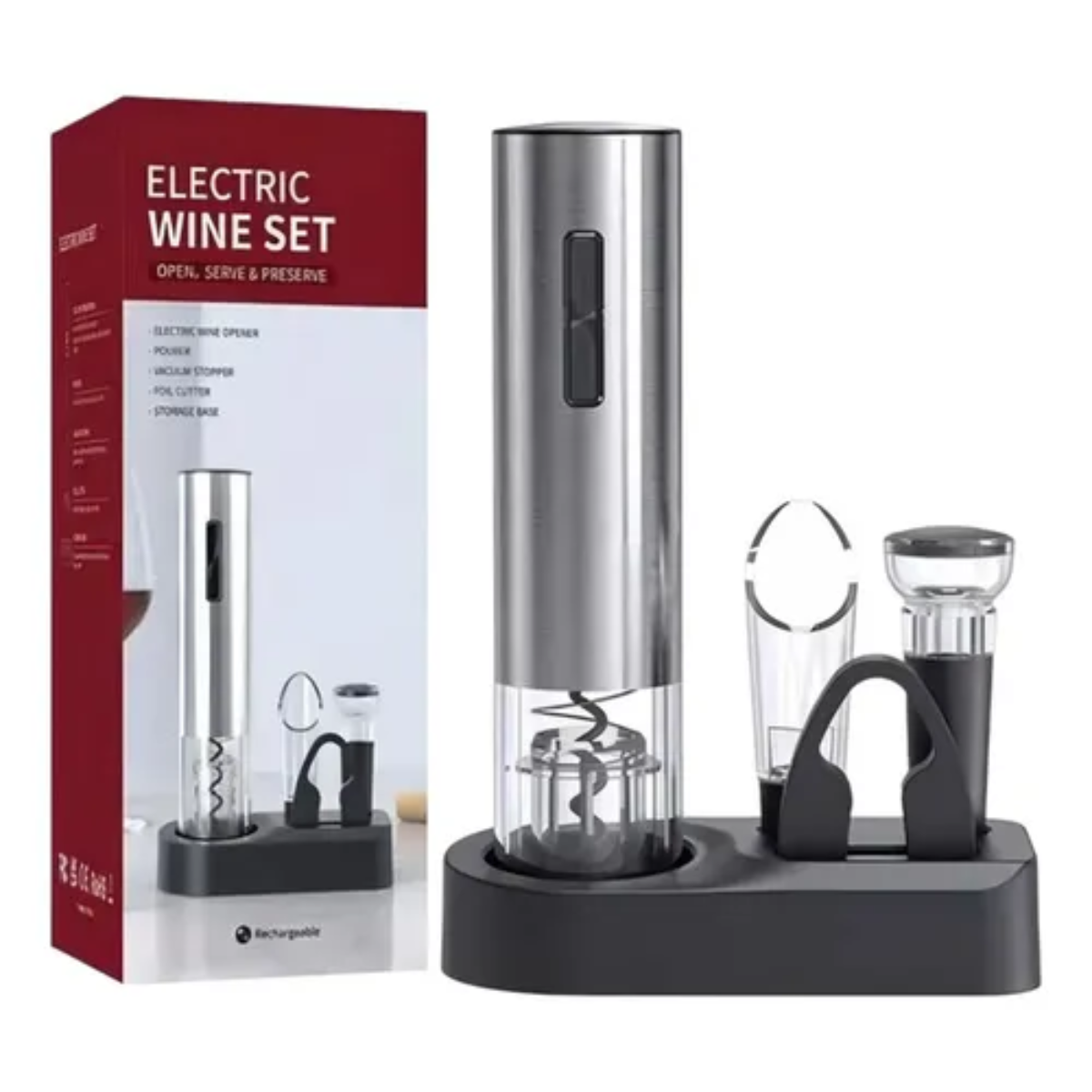 Kit abridor de vino eléctrico