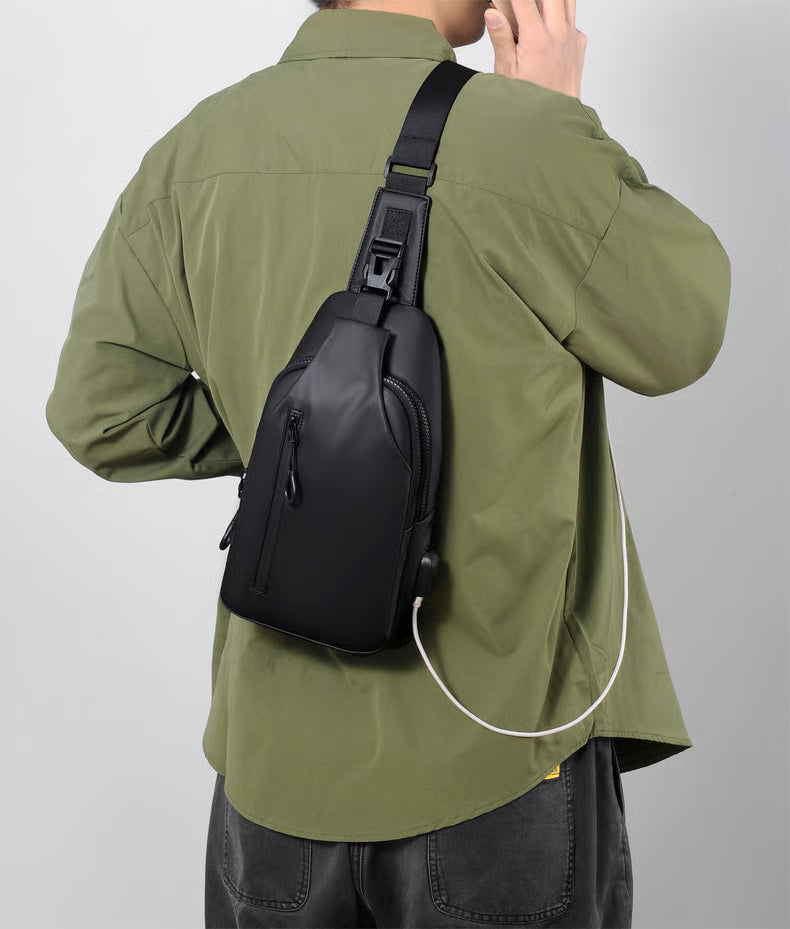 Sling impermeable con USB integrado: tu compañera ideal para ir ligero, seguro y conectado