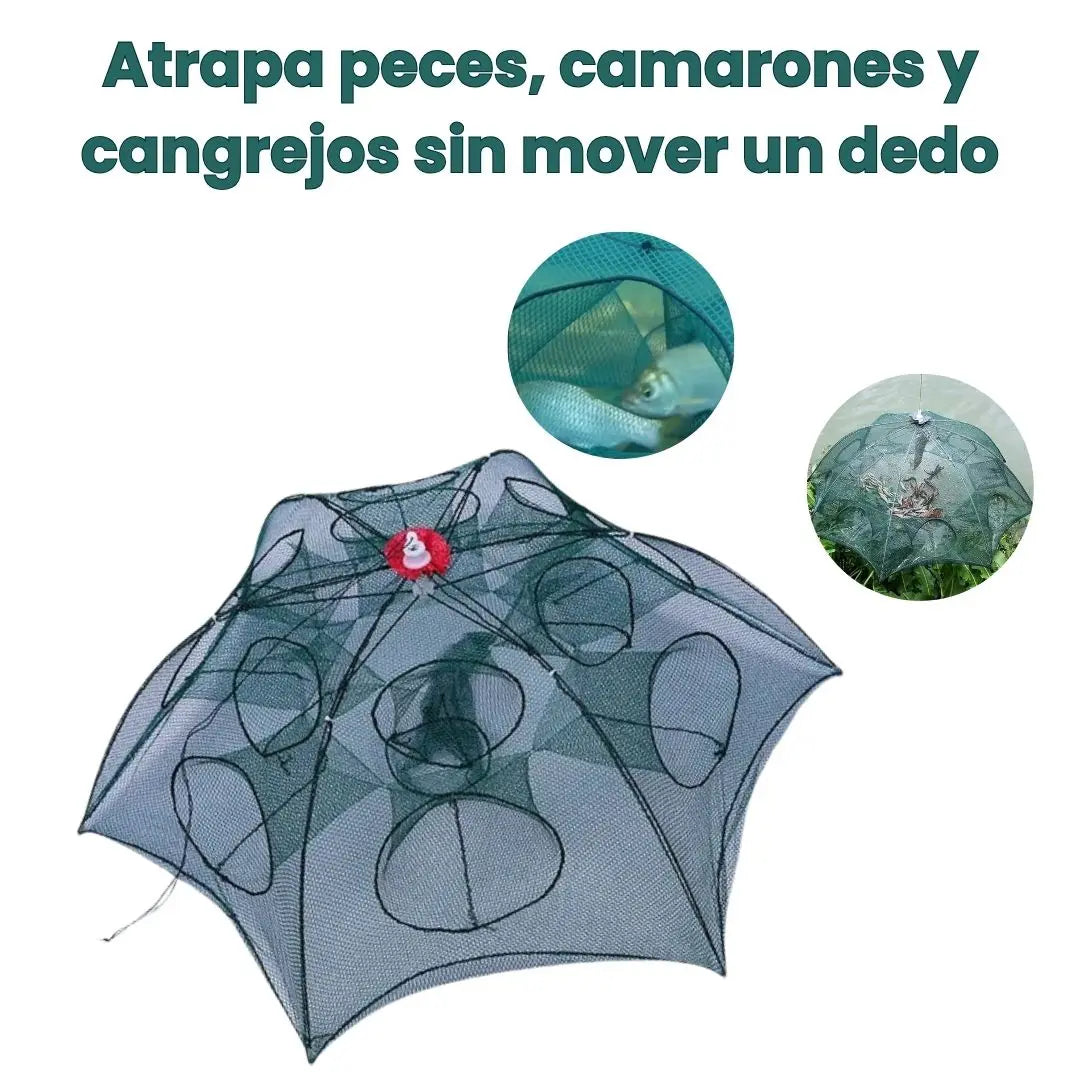 Trampa de Pesca Plegable 360°: ¡El Secreto para que el Pescado se Atrape Solo!