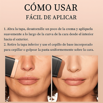 Base en Barra 2 en 1 con Brocha O’Cheal – Maquillaje Perfecto en Segundos