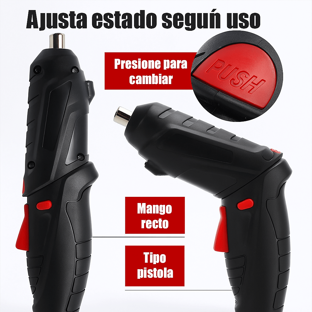 MINI MALETA CON TALADRO - Juego de destornilladores eléctricos con batería recargable