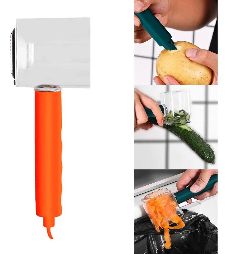 ¡Pela, ralla y recoge sin ensuciar! El pelador 3 en 1 que transforma tu cocina.