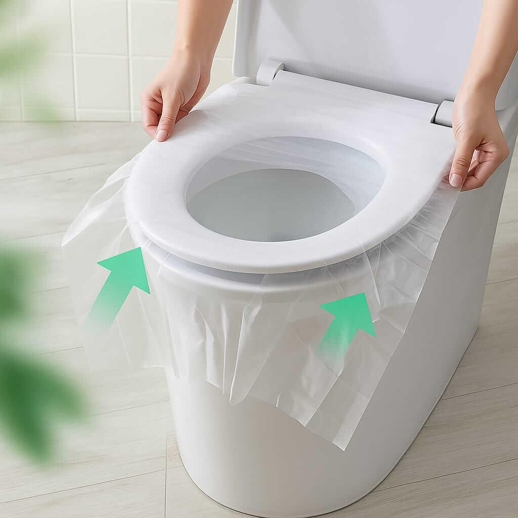 FUNDA BIODEGRADABLE DE UN SOLO USO PARA INODORO (50 UNIDADES) 🚽