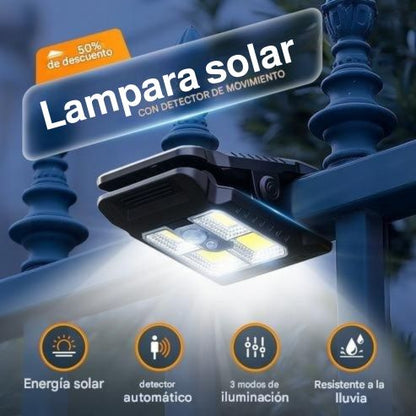 Ilumina tu hogar sin pagar más luz: Lámpara Solar con Sensor de Movimiento y Clip de Fácil Instalación
