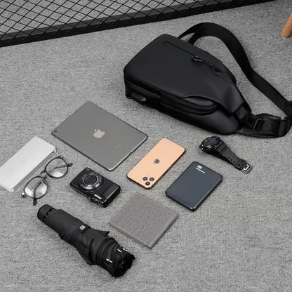 Sling impermeable con USB integrado: tu compañera ideal para ir ligero, seguro y conectado