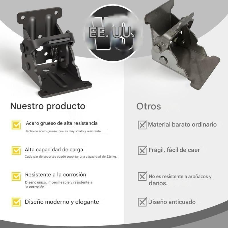 Soportes Plegables Ultra Reforzados con Bloqueo a 90°