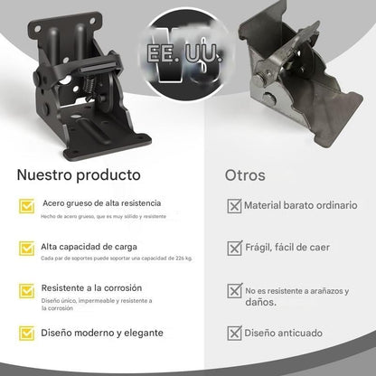 Soportes Plegables Ultra Reforzados con Bloqueo a 90°