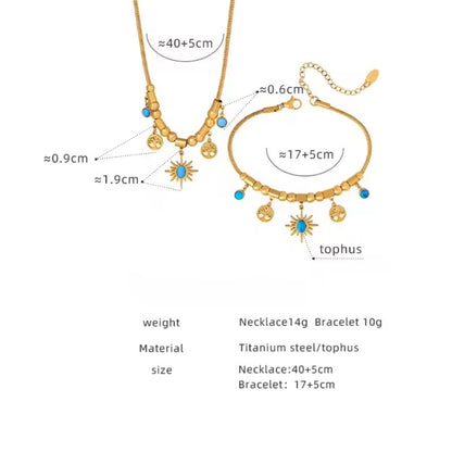 Set "Sol de Vida": Collar y Pulsera para Blindar tu Energía con Doble Estilo