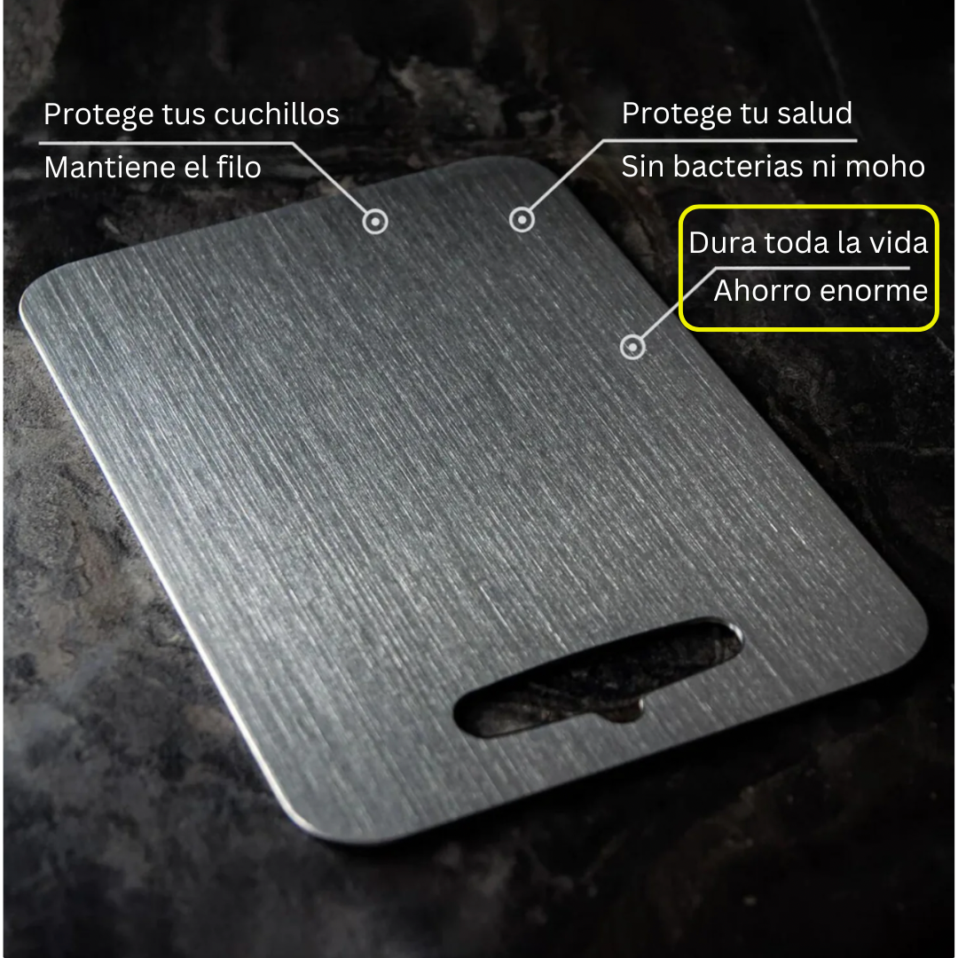2 TABLA DE CORTAR TITANIO PURO + AFILADOR 🔪