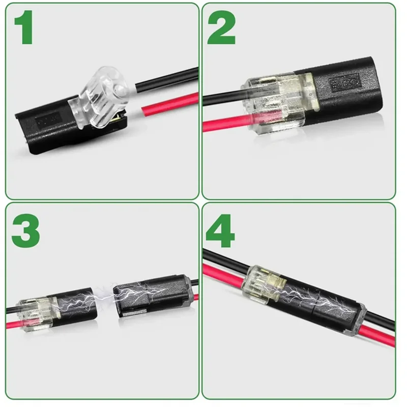 CONECTOR ENCHUFABLE DE DOBLE CABLE CON HEBILLA DE BLOQUEO🔌