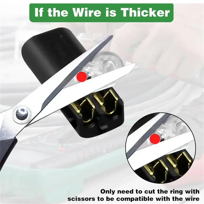 CONECTOR ENCHUFABLE DE DOBLE CABLE CON HEBILLA DE BLOQUEO🔌