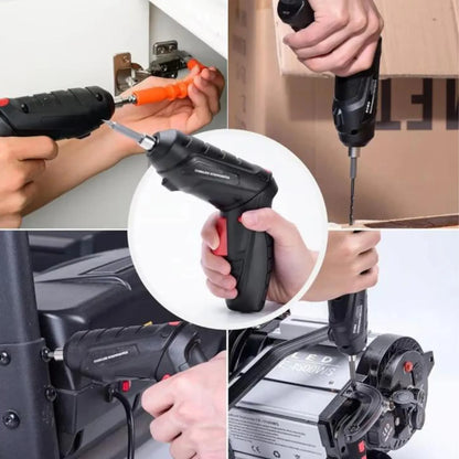 MINI MALETA CON TALADRO - Juego de destornilladores eléctricos con batería recargable