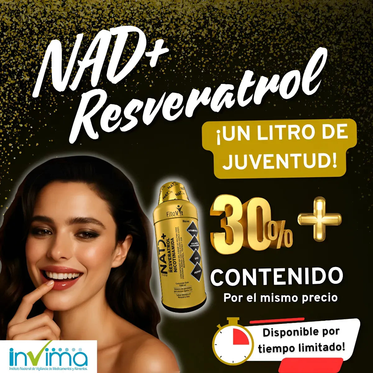 NAD+ Resveratrol + Nicotinamida | Longevidad y Energía Celular en Cada Dosis