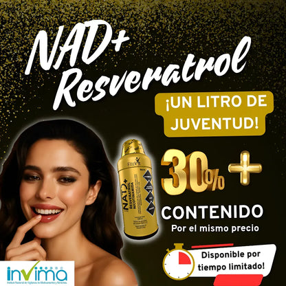 NAD+ Resveratrol + Nicotinamida | Longevidad y Energía Celular en Cada Dosis